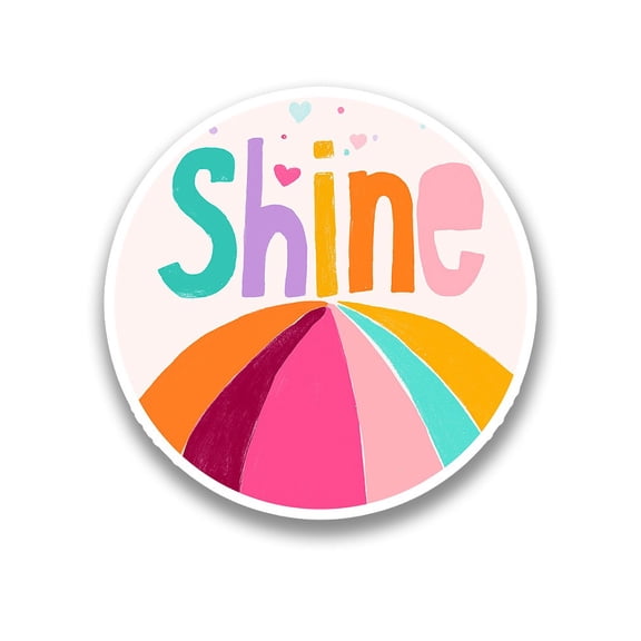World Art Group Shine Circle Sticker -June Erica Vess Designs, Vinyl Sticker
