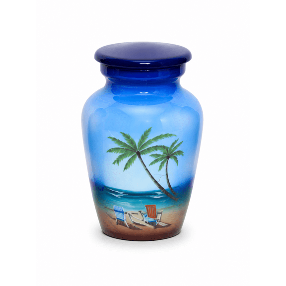 Cresta Modern Small Keepsake Cremation Urn for Human Ashes, Aluminum ...