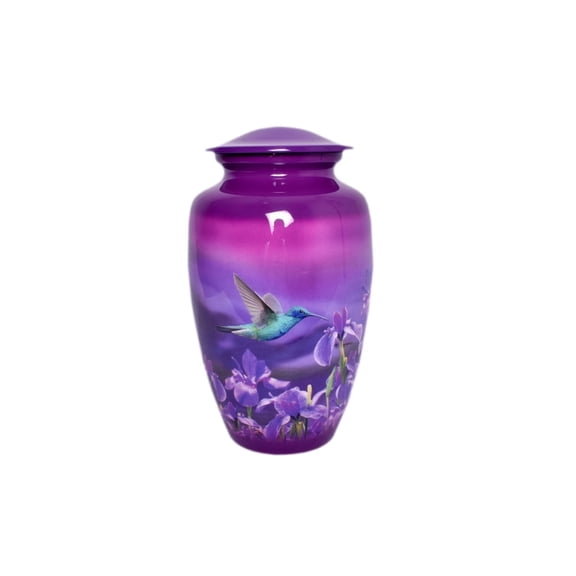 World Bazaar Green Hummingbird Urn– Cremation Large Urn for Human Ashes - Adult Funeral Urn Handcrafted - Affordable Urn for Ashes (Adult (200 lbs) – 10.5 x 6 “,Hummingbird Urn)