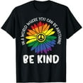 thumbnail image 1 of World Be KInd Rainbow Daisy Peace Hippie Gay Pride LGBT Gift T-Shirt, 1 of 4