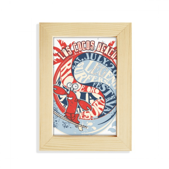 World Beach Lobster Marine Organism Desktop Display Photo Frame Picture Art Painting 5x7 inch