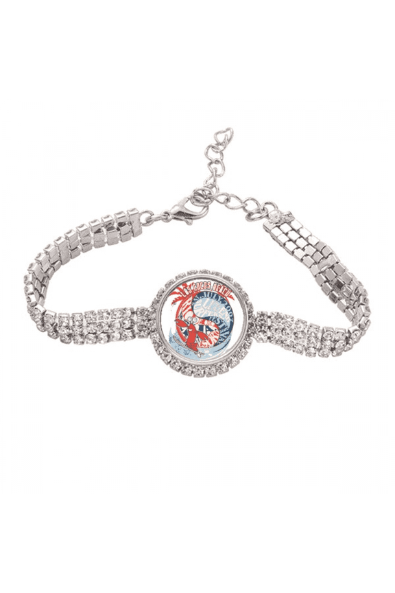 World Beach Lobster Marine Organism Tennis Chain Anklet Bracelet Diamond Jewelry
