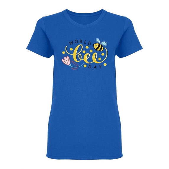 World Bee Day Design Shaped T-Shirt Women -Image by Shutterstock, Female Large