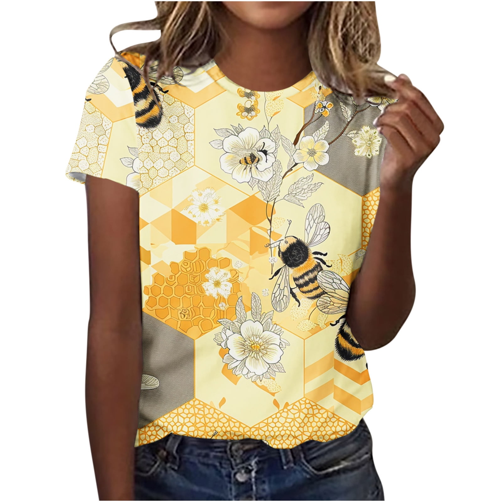 Women's Athletic Crew Neck T-Shirt - Bee Garden main image 1