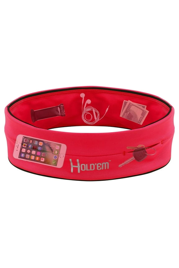 World Best Premium Hold'em Running Belt with Unique Pockets for Unisex Adult - Red
