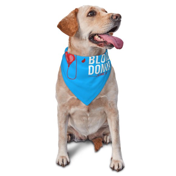 World Blood Donor Day Dog Bandanas Cat Bandana Triangle Pet Scarf Holiday Bibs Durable Kerchief
