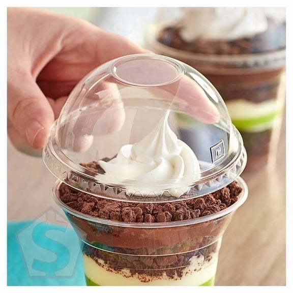World Centric 9Q-24 oz. PLA Plastic Compostable Cold Cup Dome Lid With No Hole - 1,000/Case