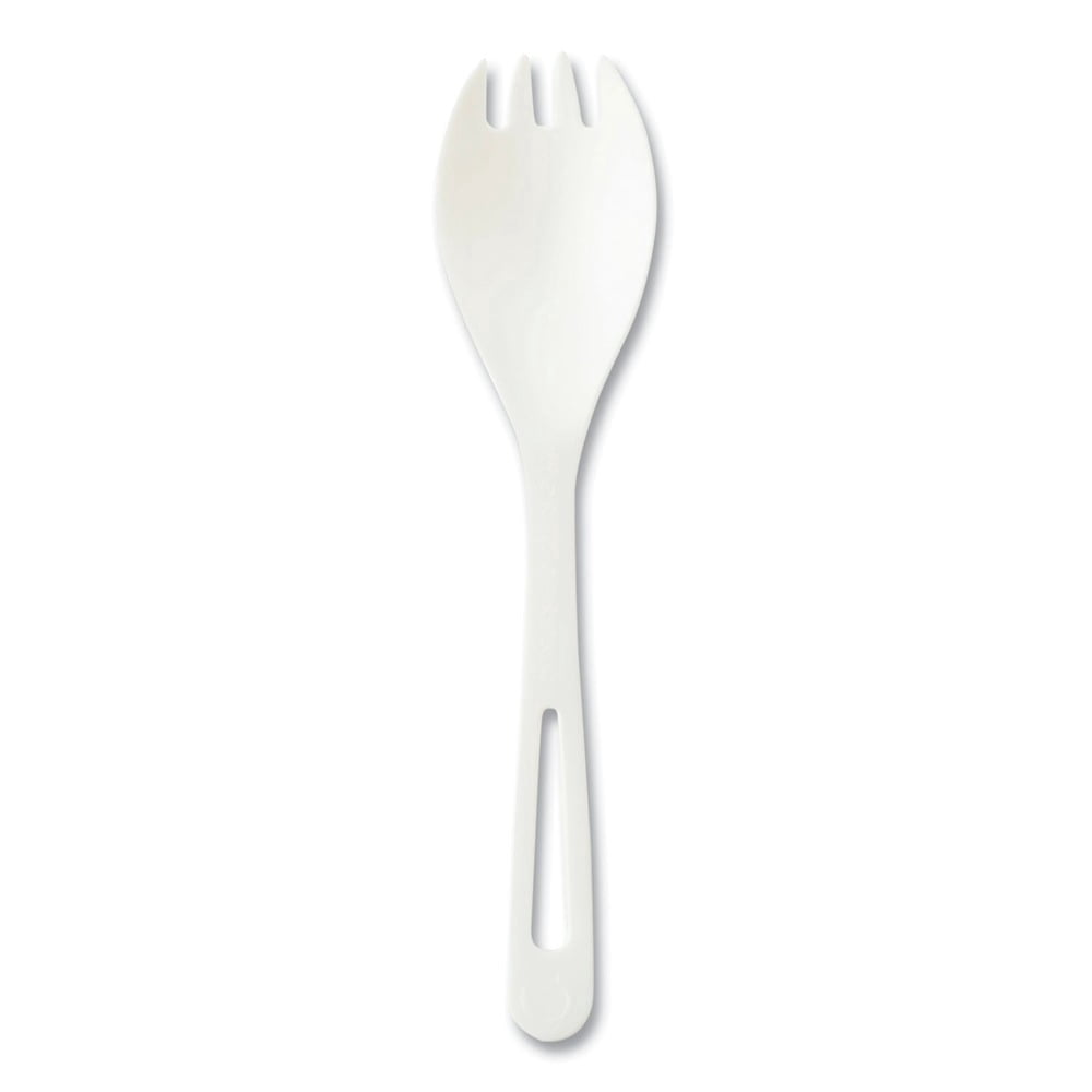 TPLA Compostable Plastic Cutlery Spork - White (1000/Carton) - Walmart.com