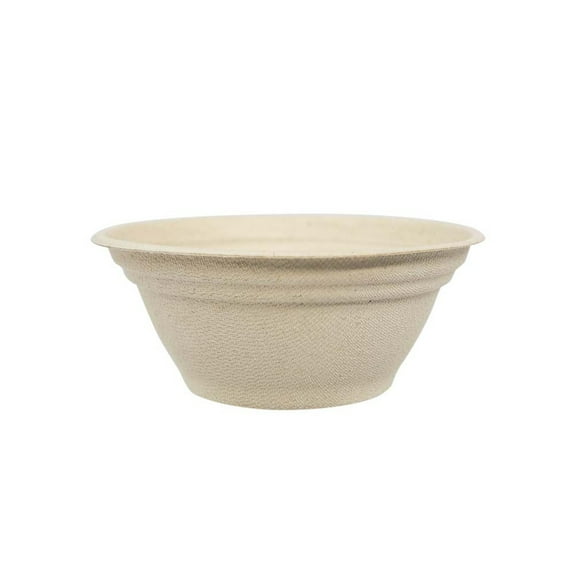 World Centrics 8 oz Barrel Bowl - Unbleached Plant Fiber - Compostable - Case of 500