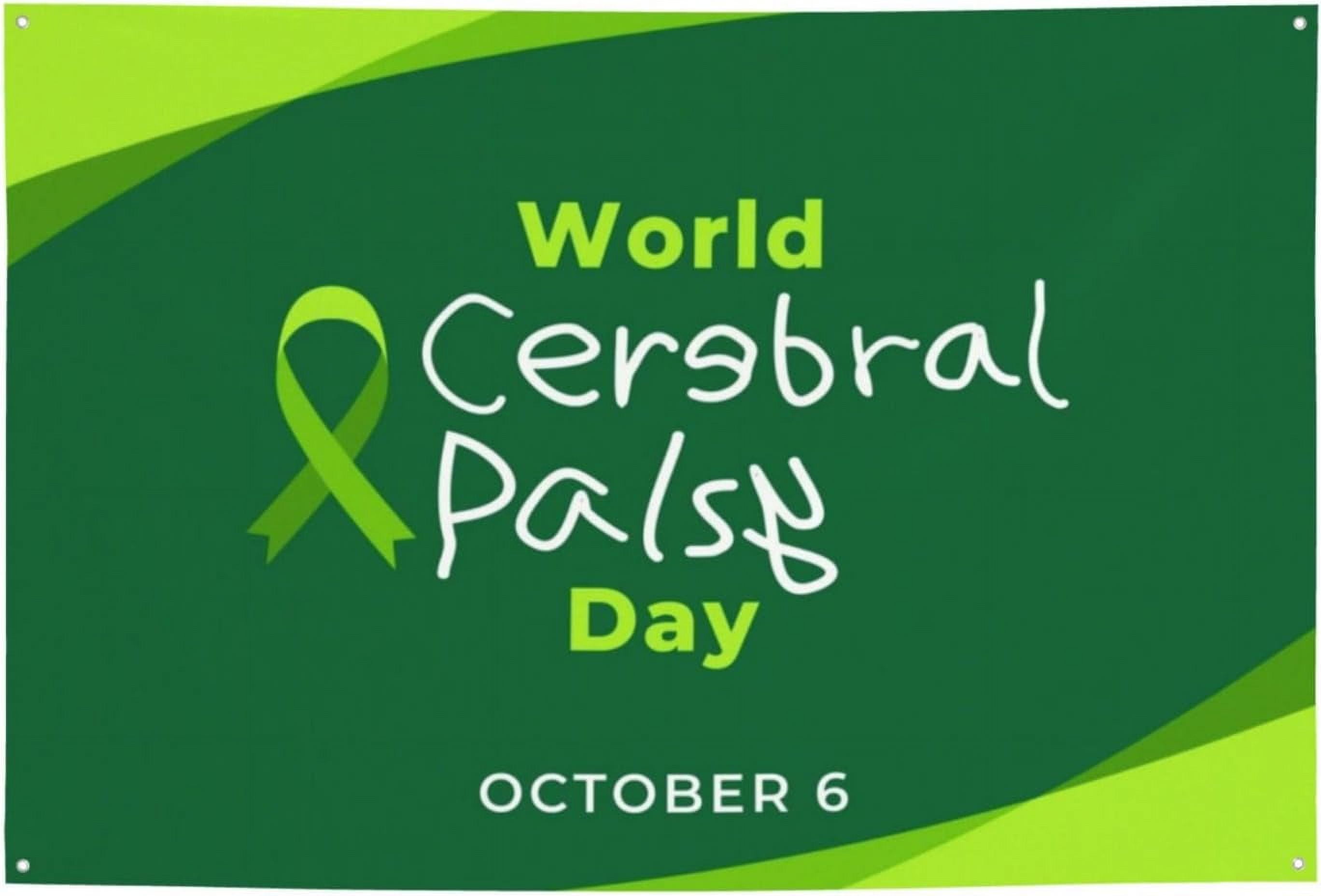 World Cerebral Palsy Awareness Day Banner Backdrop Flag Tapestry Party