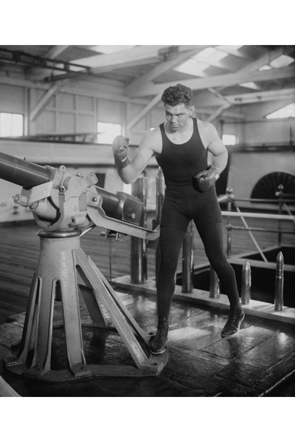 World Champion Boxer Jack Dempsey In Fighting Pose. Ca. 1920-24. (Bsloc20151770) History (18 x 24)
