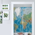 thumbnail image 1 of World Chart WORLD MAP Print Door Curtain Nordic Living Room DoorCurtain Porch Partition Curtain Kitchen Rative Half Curtain, 1 of 4