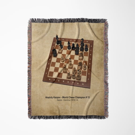 World Chess Champion Number Twelve Karpov, Woven Blanket