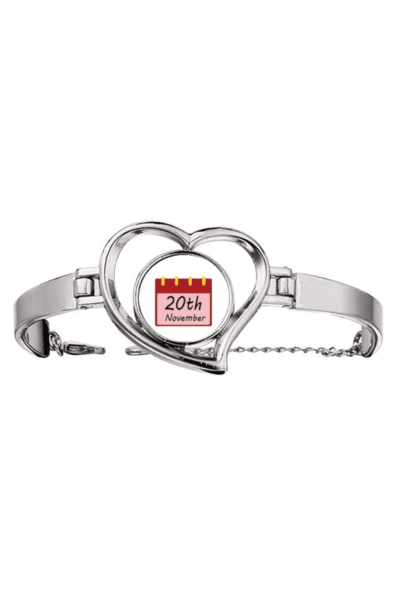 World Chronic Obstructive Pulmonary Disease Day Bracelet Heart Jewelry Wire Bangle