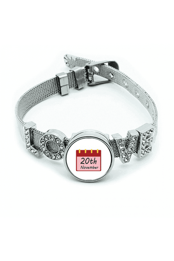 World Chronic Obstructive Pulmonary Disease Day Bracelet Wristband Crystal Love Adjustable Bangle