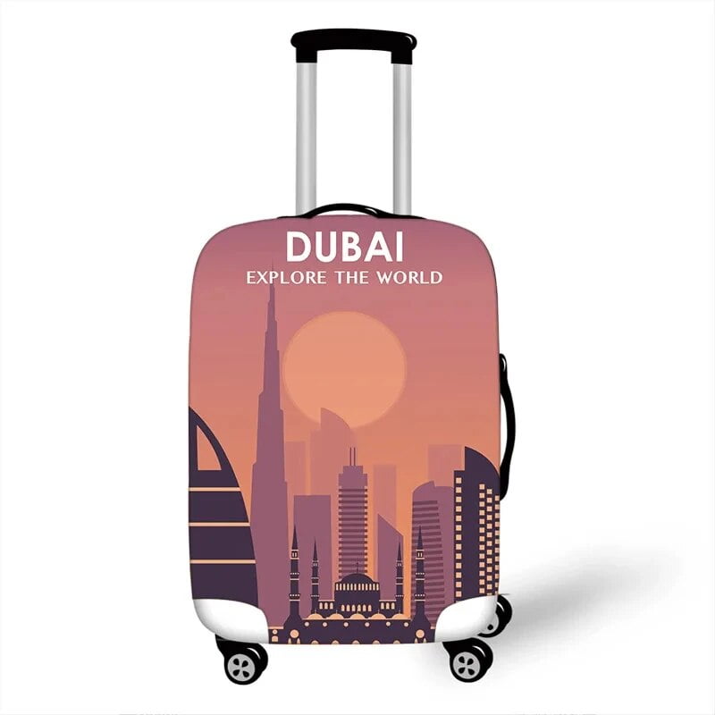 World Cityscape Travel Suitcase Dust Cover Luggage Protective Covers ...