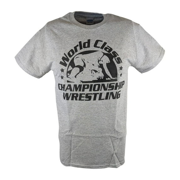 World Class Championship Wrestling WCCW Gray Mens T-shirt Mens Size: 5XL