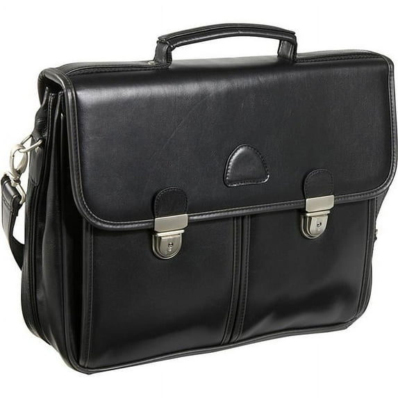 World Class Leather Executive Briefcase, Black