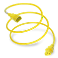 thumbnail image 1 of World Cord Sets 1 Foot IEC 60320 C14 to C13 PDU Style Light Duty 10 Amp Power Cable (Yellow), 1 of 5