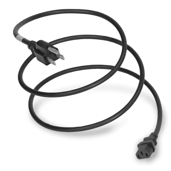 World Cord Sets 3 Foot NEMA 5-15P to IEC320 C13 Standard Duty Universal TV/ Computer/Electronics Cord 15 Amp Power Cable (Black)