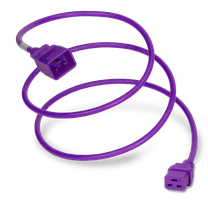 World Cord Sets 4 Foot IEC 60320 C20 to C19 Heavy Duty PDU Style 20 Amp Power Cable (Purple)