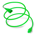 thumbnail image 1 of World Cord Sets 6 Foot IEC 60320 C14 to C13 PDU Style Heavy Duty 15 Amp Power Cable (Green), 1 of 4