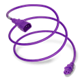 thumbnail image 1 of World Cord Sets 8 Foot IEC 60320 C14 to C13 PDU Style Heavy Duty 15 Amp Power Cable (Purple), 1 of 5