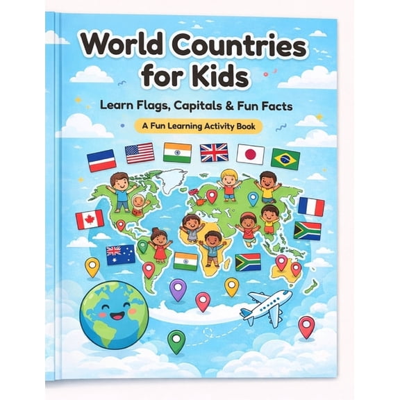 World Countries for Kids: Learn Flags, Capitals & Fun Facts, (Paperback)