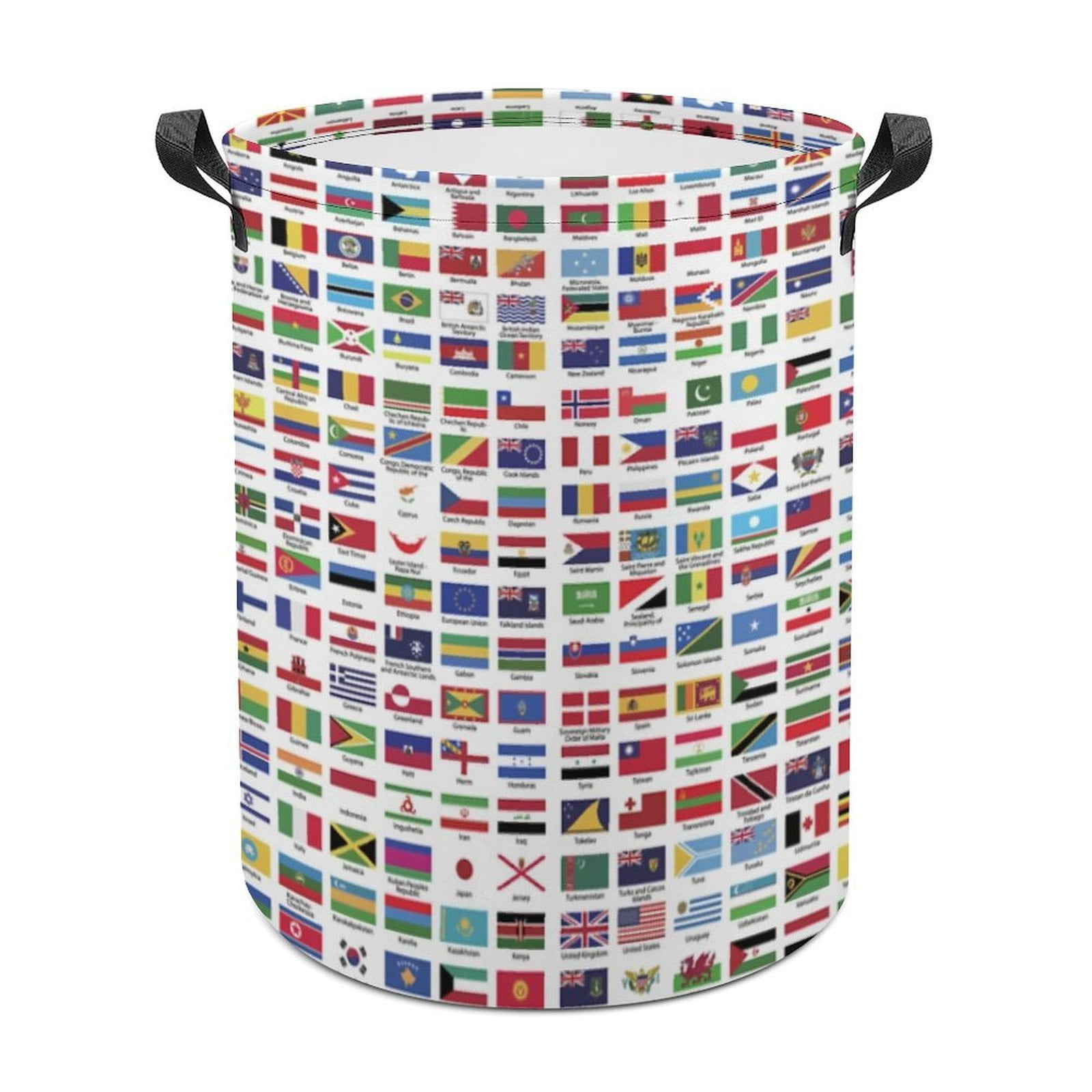 Daiosportswear Laundry Basket, Large Laundry Hamper For Baby Girls Kids Toys Clothes Organizer Foldable Storage Bin Waterproof Canvas Nursery Basket Handles