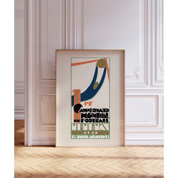 World Cup 1930 print, World Cup Poster, Football Poster, Soccer Poster, Sports Wall Art, Vintage World Cup, Football Print, Soccer Print 8x12 UNFRAMED