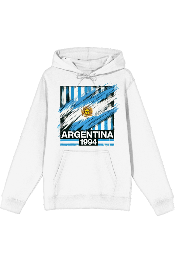 World Cup 1994 Argentina Adult White Long Sleeve Hoodie-XXL