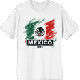 thumbnail image 1 of World Cup 1994 Mexico Adult White Crew Neck Short Sleeve Tee-Medium, 1 of 2
