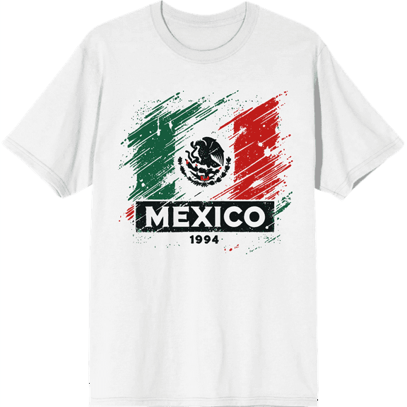 World Cup 1994 Mexico Adult White Crew Neck Short Sleeve Tee-XS