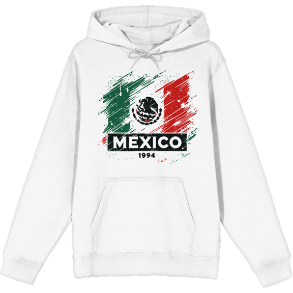 World Cup 1994 Mexico Adult White Long Sleeve Hoodie-Large