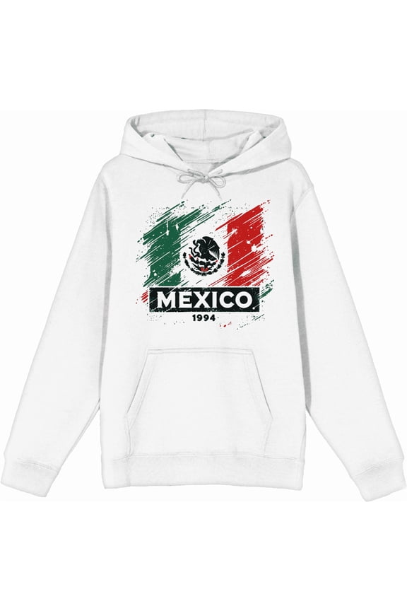 World Cup 1994 Mexico Adult White Long Sleeve Hoodie-XXL