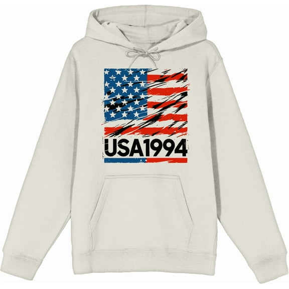 World Cup 1994 USA Adult Black Long Sleeve Hoodie-Medium