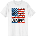 thumbnail image 1 of World Cup 1994 USA Adult White Crew Neck Short Sleeve Tee-Medium, 1 of 4