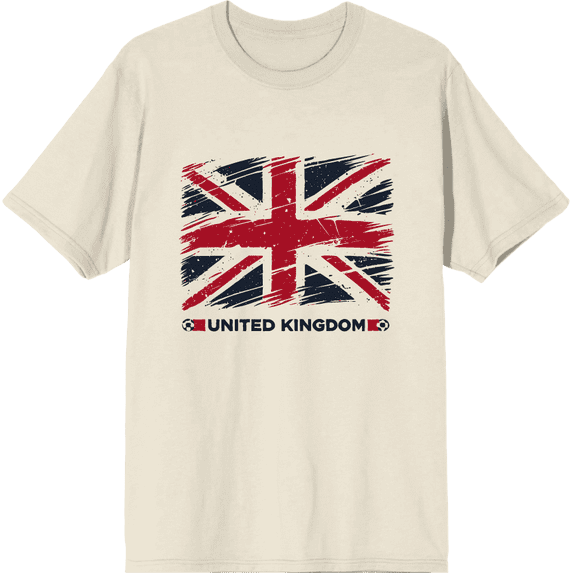 World Cup 1994 United Kingdom UK Adult Natural Crew Neck Short Sleeve Tee-Medium