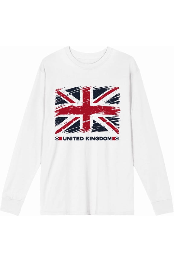 World Cup 1994 United Kingdom UK Adult White Crew Neck Long Sleeve Tee-3XL