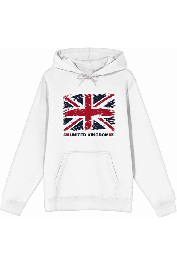 World Cup 1994 United Kingdom UK Adult White Long Sleeve Hoodie-3XL