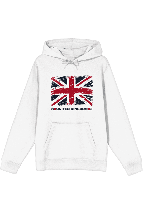 World Cup 1994 United Kingdom UK Adult White Long Sleeve Hoodie-XXL
