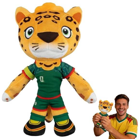 World Cup 2026 8-Inch Plush - Mascot with Green Uniform, Soft Collectible Toy for Fans,A