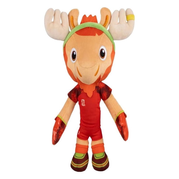 World Cup 2026 Canada 9.85-inch Plush - Moose Mascot with Red Uniform, Soft Collectible Toy for Fans - Ages 3+