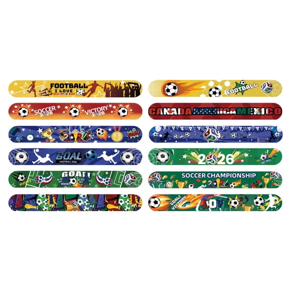 World Cup 26 Adjustable Cheering Slap Bracelet, Fan Wristband and Ultimate Soccer Fan Gear, Game Day Accessory with Stadium Tailgate Party Supplies for Sports Party Favors and Event Giveaways
