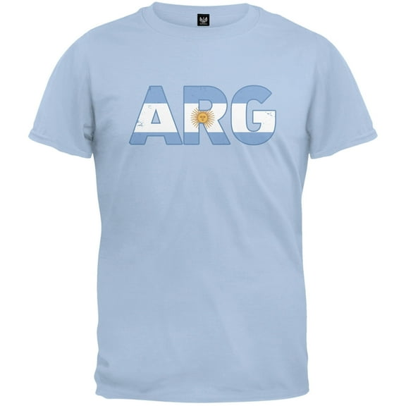 World Cup ARG Argentina Distressed Blue T-Shirt - Large