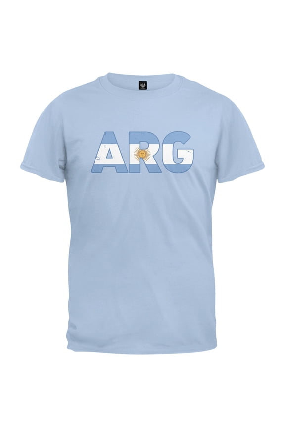 World Cup ARG Argentina Distressed Blue T-Shirt - Medium