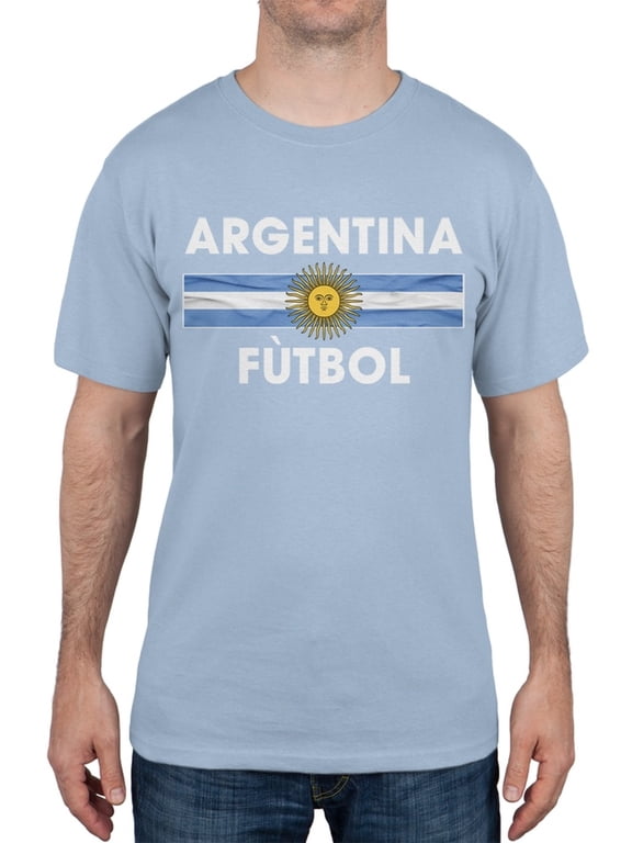 World Cup Argentina Crest Light Blue Futbol Soccer T-Shirt - Medium