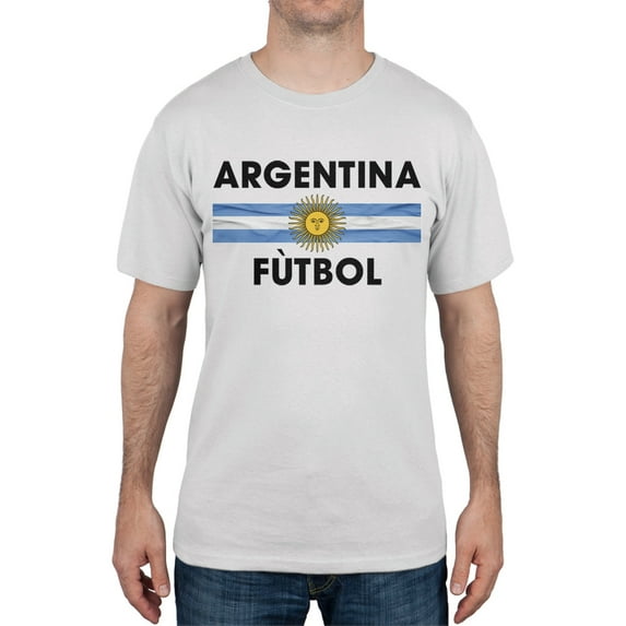 World Cup Argentina Crest White Futbol Soccer T-Shirt - Medium