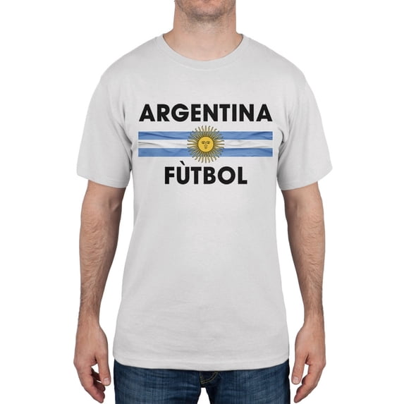 World Cup Argentina Crest White Futbol Soccer T-Shirt - Small