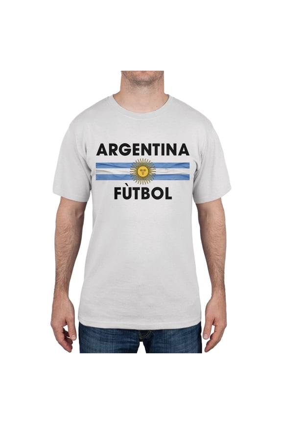 World Cup Argentina Crest White Futbol Soccer T-Shirt - X-Large